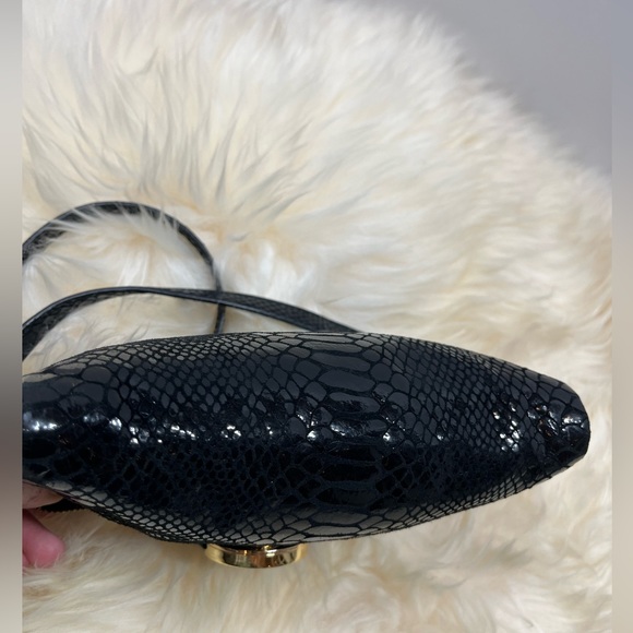 Michael Korrs  Blk. Python Embossed Mini Crossbody Bag - Picture 14 of 17